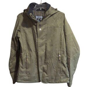 Burton Jacket Dry ride Snowboard Ski Winter Military Green Hooded Coat Pockets